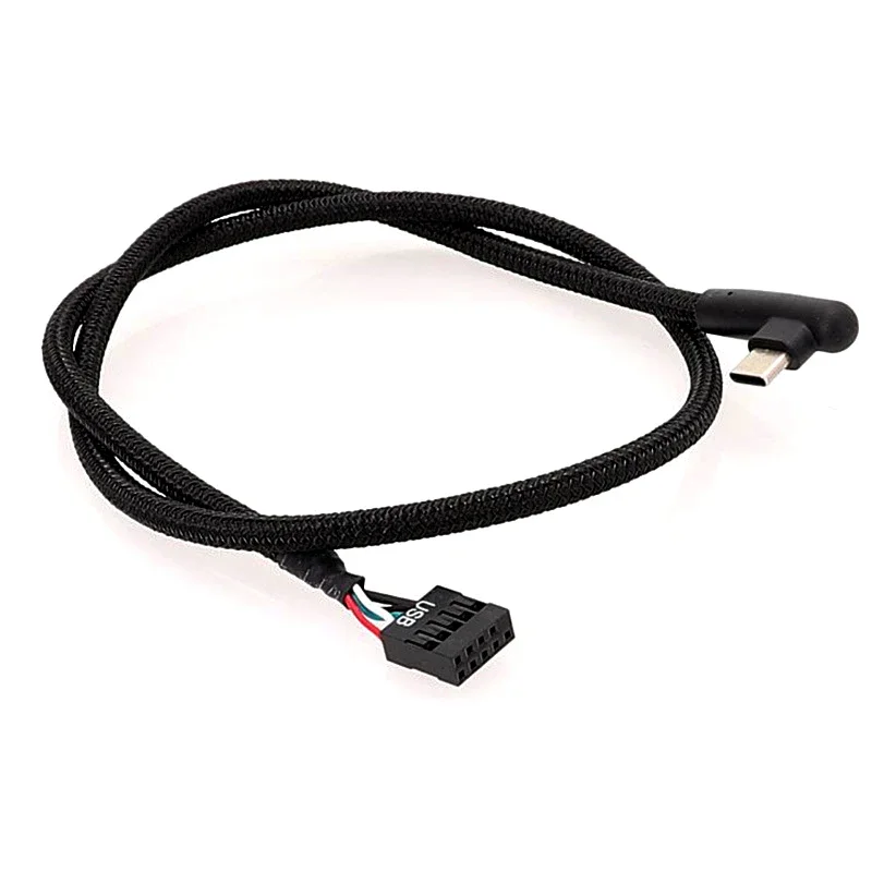 1PCS  60CM USB 9Pin to Type C Cable Anti Shielding Mesh Line Enhances Stability and Speed