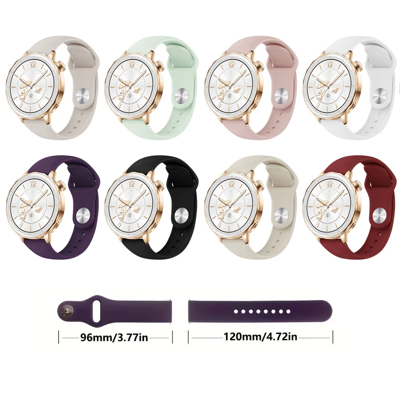 18mm 20 22mm Women Silicone Bracelet for Huawei GT5/GT4 41mm GT5Pro 46mm Band for Samsung Galaxy FE 7 6 40mm 44mm Strap image 6