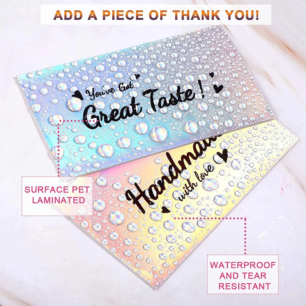 10-50 Pieces Of Laser Thank You Card Thank You For Your Order Card 5*9cm Small Business Praise Label Small Shop Gift Packagi