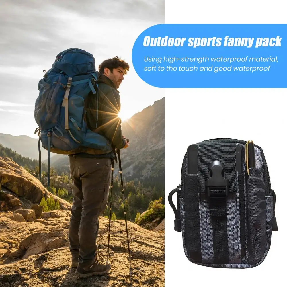 Waist Bag Multifunctional Phone Bag Multiple Pockets Large Capacity Men Belt Bag Sports EDC Pouch Outdoor Accessories