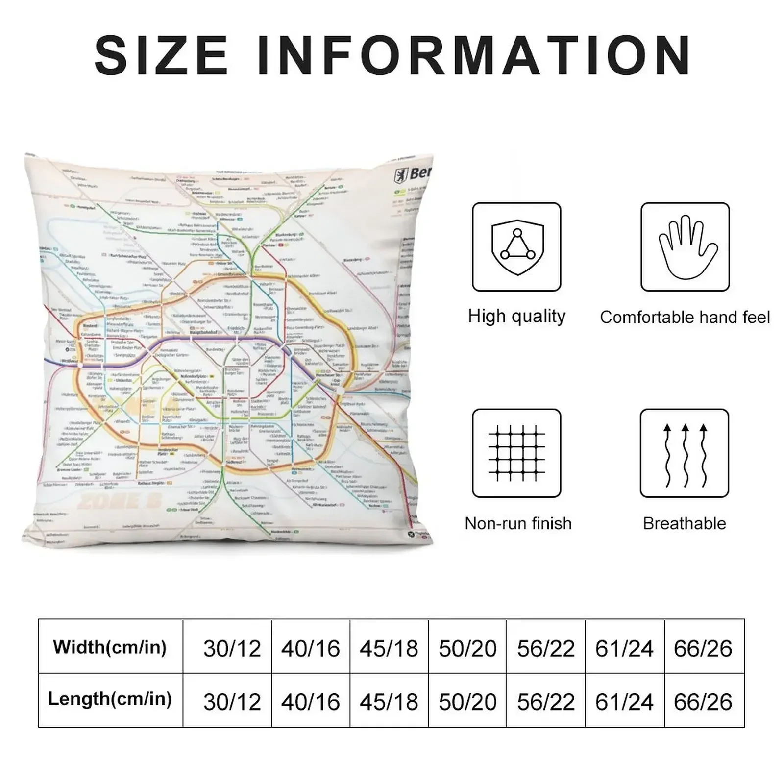 New Berlin rapid transit route map (April 2, 2024) Throw Pillow Luxury Pillow Cover Cushion Cover Cushion Cover Luxury pillow