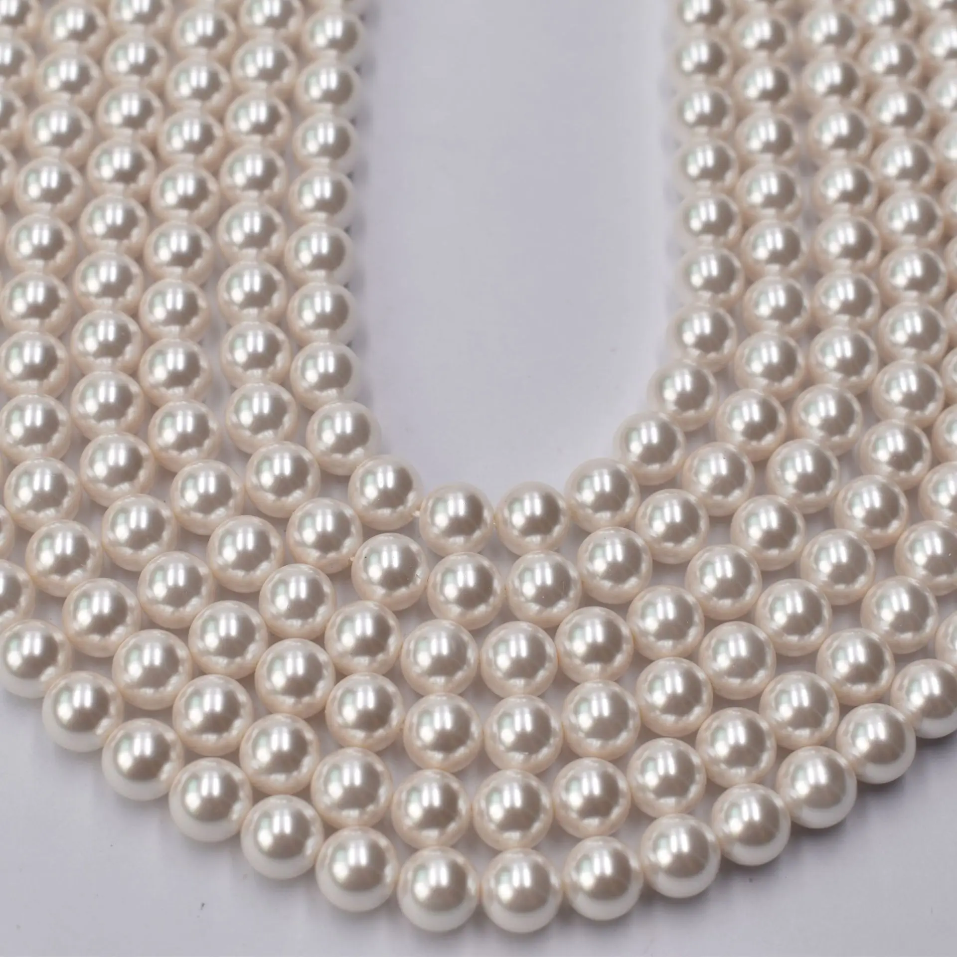 White High Quality Round Shell Beads Imitation Pearl Elegant Luxury Jewelry DIY Necklace Bracelet Accessories Gift