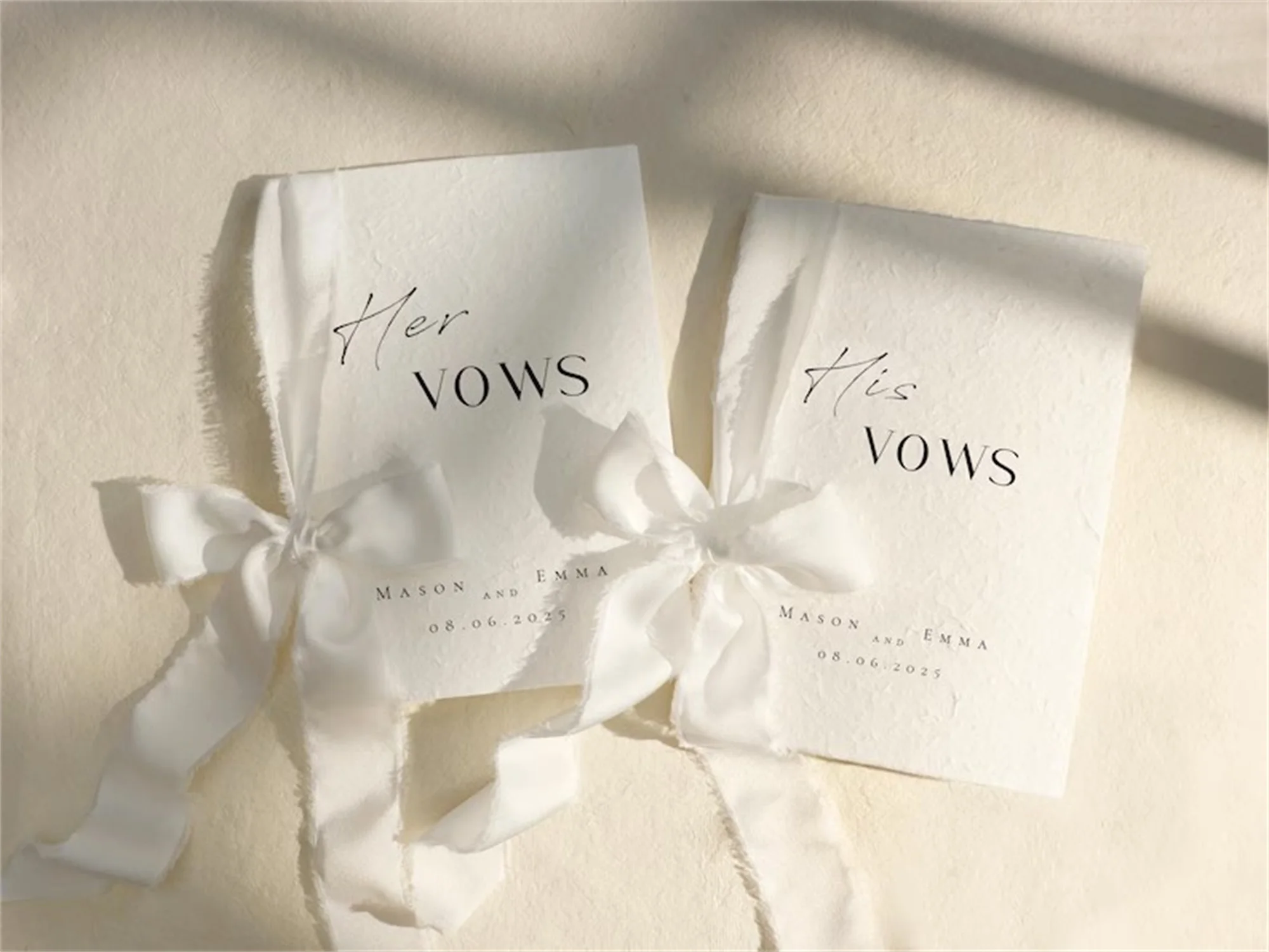 Personalized Paper Wedding Vow Books , His and Her Vows , Rough Texture Dongba Paper , Keepsake for Bride and Groom , Unique Wed
