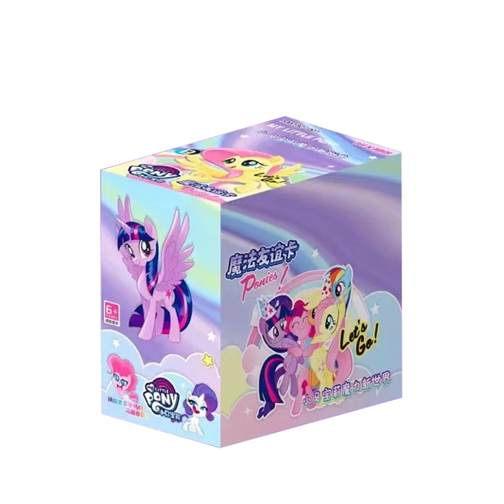 Venta al por mayor, 4 cajas de tarjetas My Little Pony, 40 ° aniversario, tarjeta eterna de amistad limitada, tarjetas raras SC SGR, juguete para