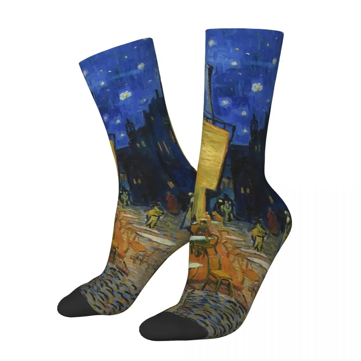 

Colorful Van Gogh Art Cafe Terrace At Night Painting Basketball Novelty Street Style Crazy Socks Funny Socks for Unisex