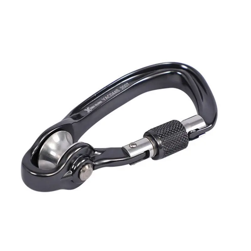 Outdoor climbing main lock with pulley main lock, anti-wear rope fast buckle, safety lock,