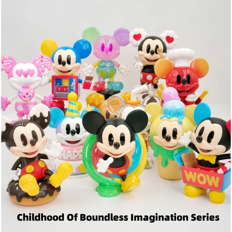 New Disney Mickey Childhood Of Boundless Imagination Series Blind Box Genuine Mickey Mystery Box Sweet Dessert Design As Gifts