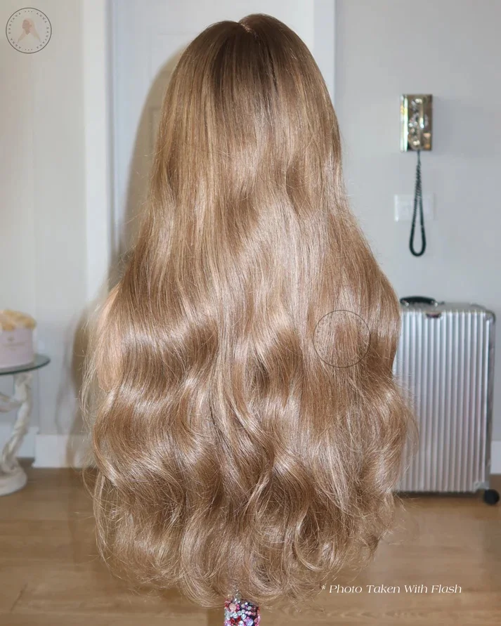 أزياء تسليط الضوء على العسل براون الباروكات الجسم موجة الدانتيل أعلى الباروكات عالية الجودة بيروكات صناعية للنساء ملابس جاهزة للاستخدام اليومي