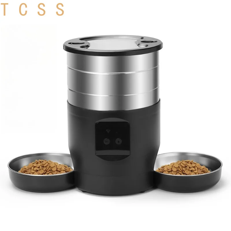 4.5L WiFi Smart Pet Feeder Automatic Cat Dog Food Dispenser Timer App Remote Control Portion Control for Home Use