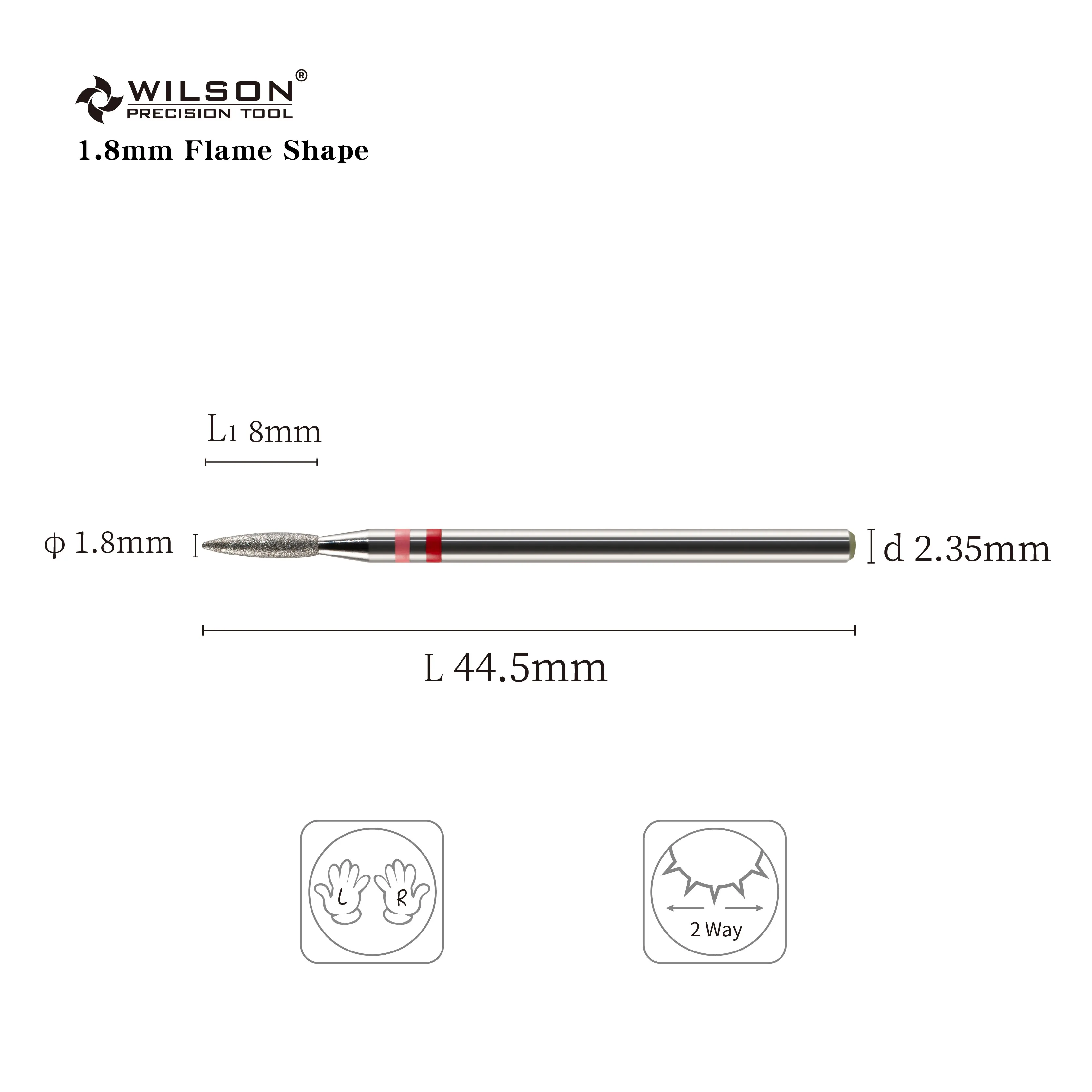 WILSON Natural Diamond Bits-Acessórios para unhas Ferramentas Manicure Brocas removem cutícula bits