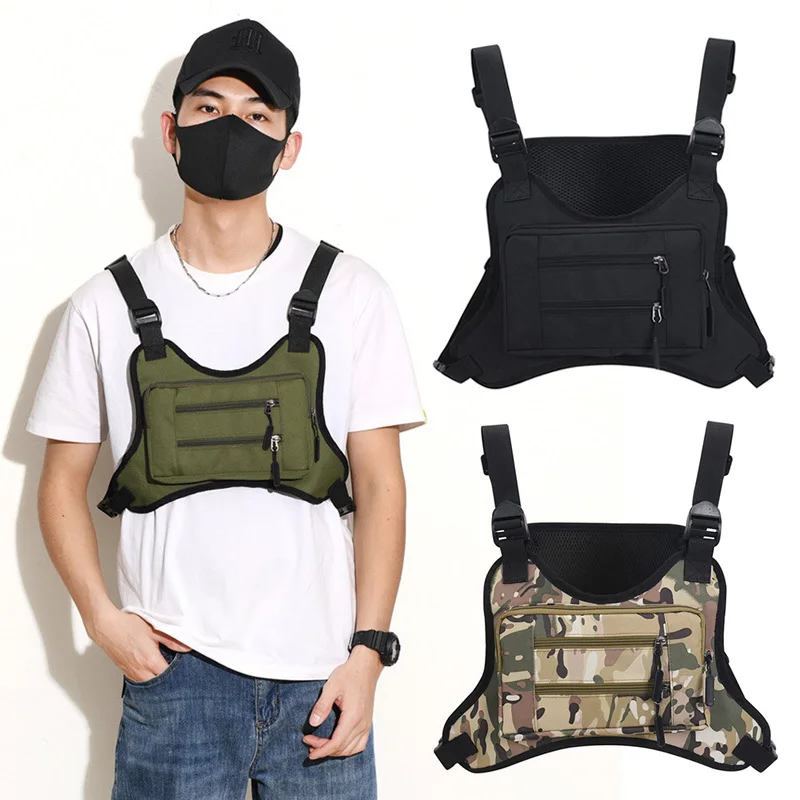 حقيبة صدر رياضية متعددة الوظائف مقاومة للماء وخفيفة الوزن وحزمة صدر أمامية للجري وحقيبة سفر للتخييم في الهواء الطلق #1