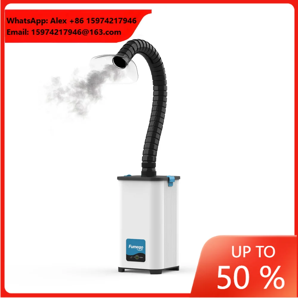 Professional Fume Extractor & Air Purifier:185m³/h For Laser, Welding, Electronics|3-in-1 HEPA Filter, Removes Smoke, Dust, Odor