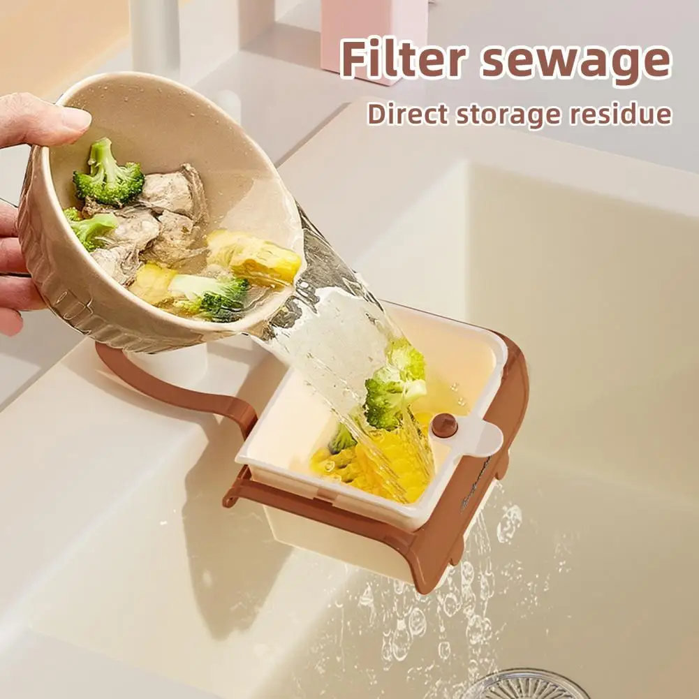 Sink Drain Basket Soup Noodle Filter Kitchen Sink Strainer Basket Set with Detachable Drain Basket Easy to Clean for Compact