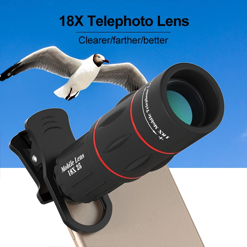 18X Telescope For Mobile Phone Zoom Lens For Cell Phone Camera Protector iphone Cell Phone Lenses Accessories Telephoto Lens