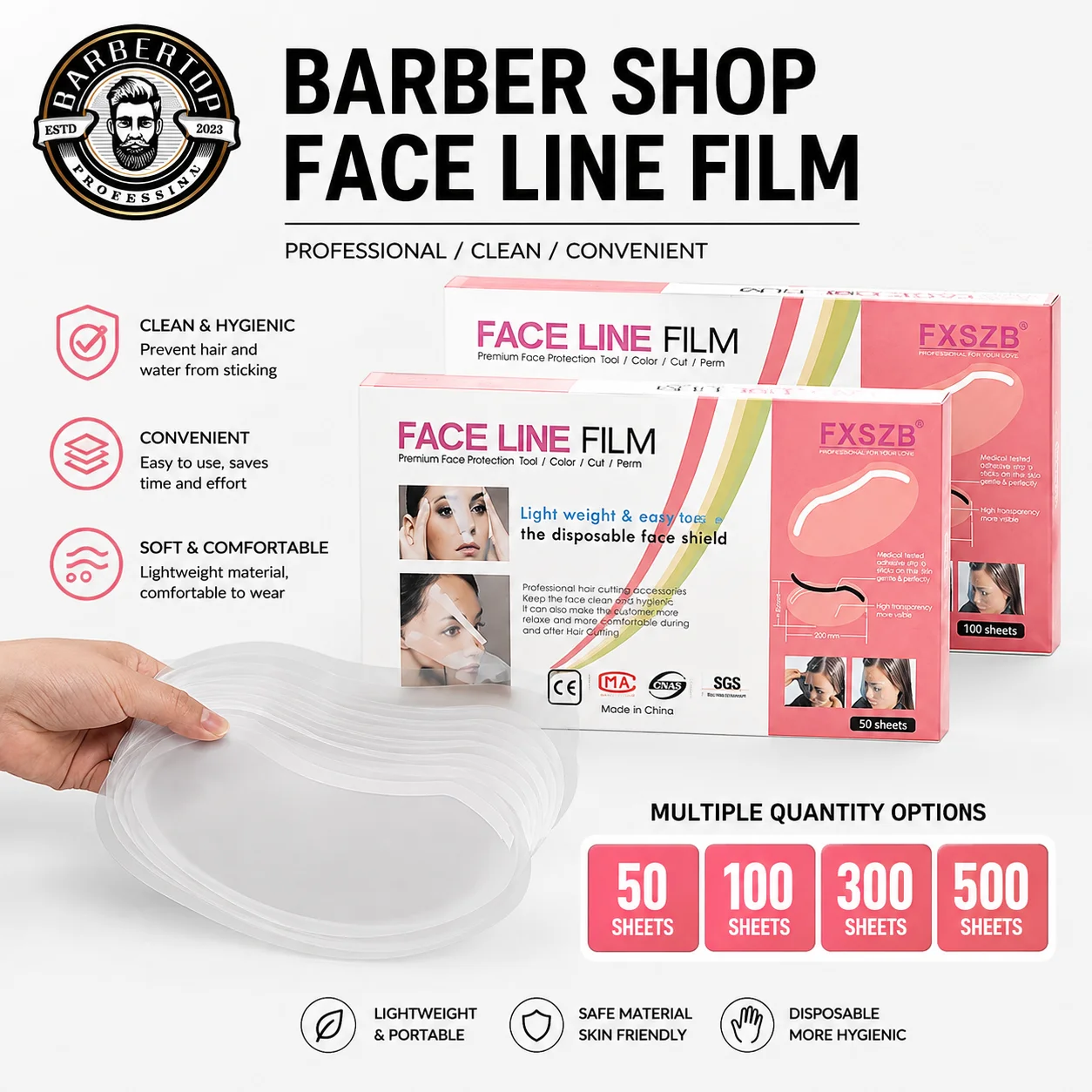 Hair Care Brand - Mascarillas desechables de 50/100 piezas para