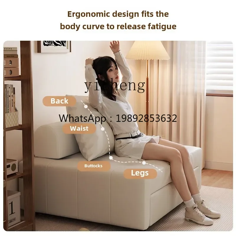 

S1 solid wood folding sofa bed dual-purpose small apartment living room multi-functional retractable single sofa bed