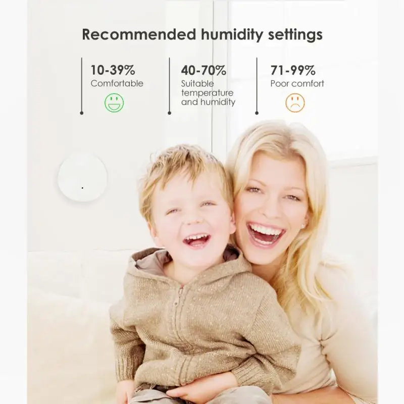 Ewelink zigbee sensor de temperatura e umidade higrômetro interno termômetro detector app controle remoto sensor casa inteligente