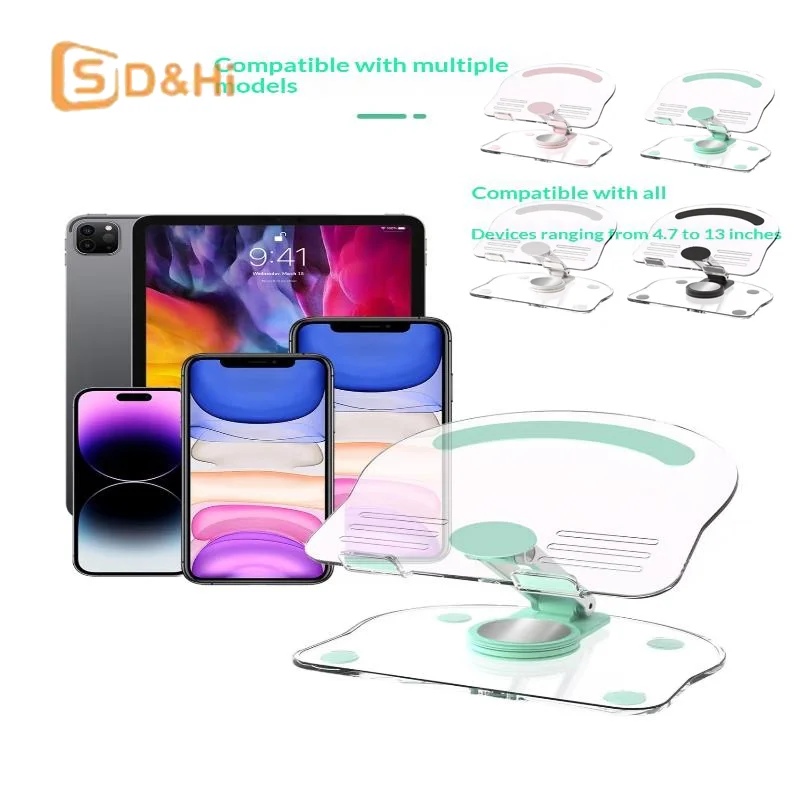 

Универсальный складной держатель для мобильного телефона, вращающийся на 360 градусов поворотный подъемник для планшета, противоскользящий, регулируемый по высоте для iPad/подставки для iPhone