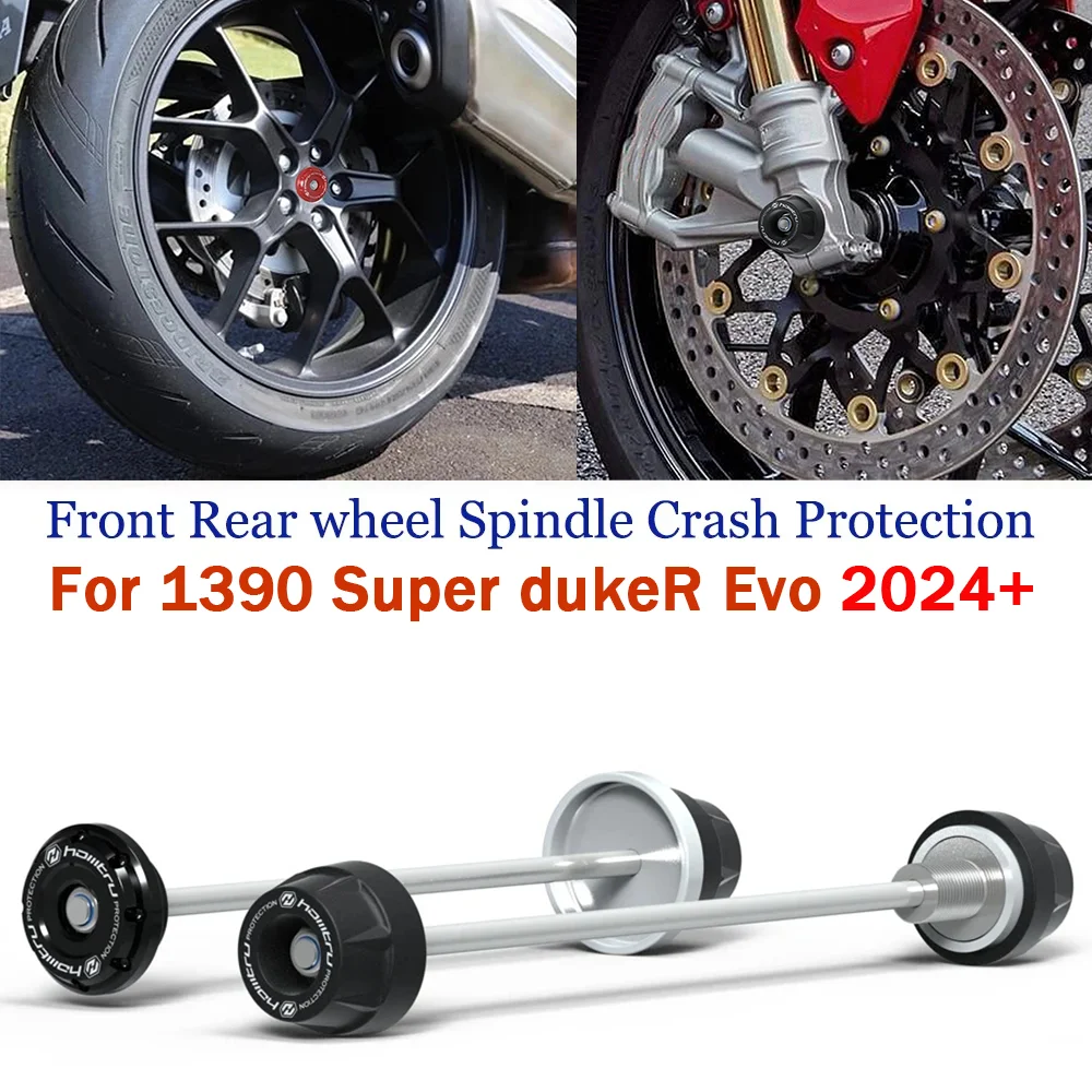 

For 1390 Super dukeR Evo 2024- Front Rear Axle Fork Crash Slider Motorbike Wheel Protector Accessories