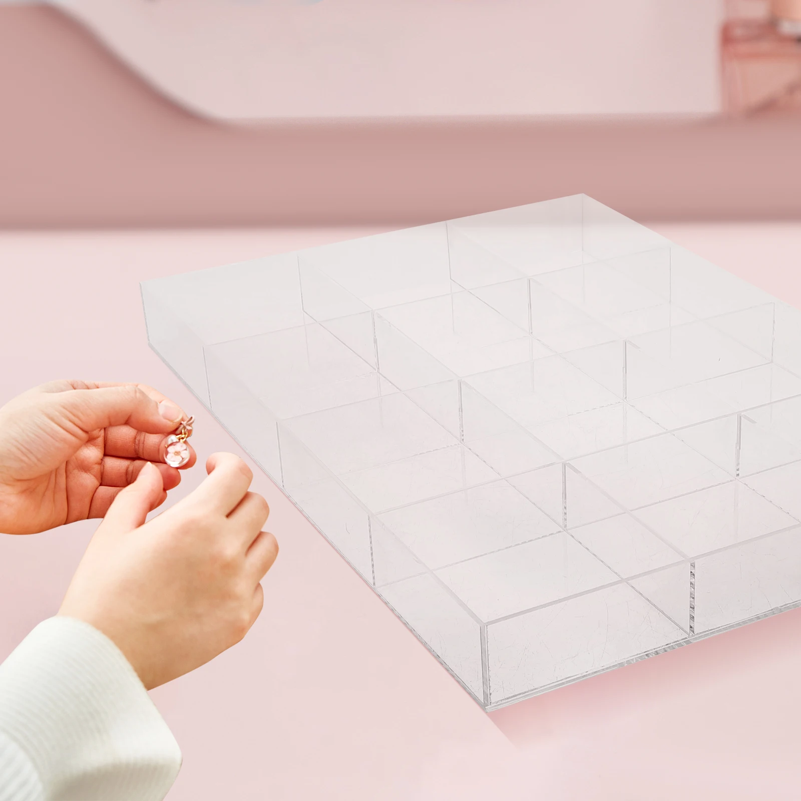 

Accessories Jewelry Storage Tray Holder Dish Acrylic Organization Retail Earring Display
