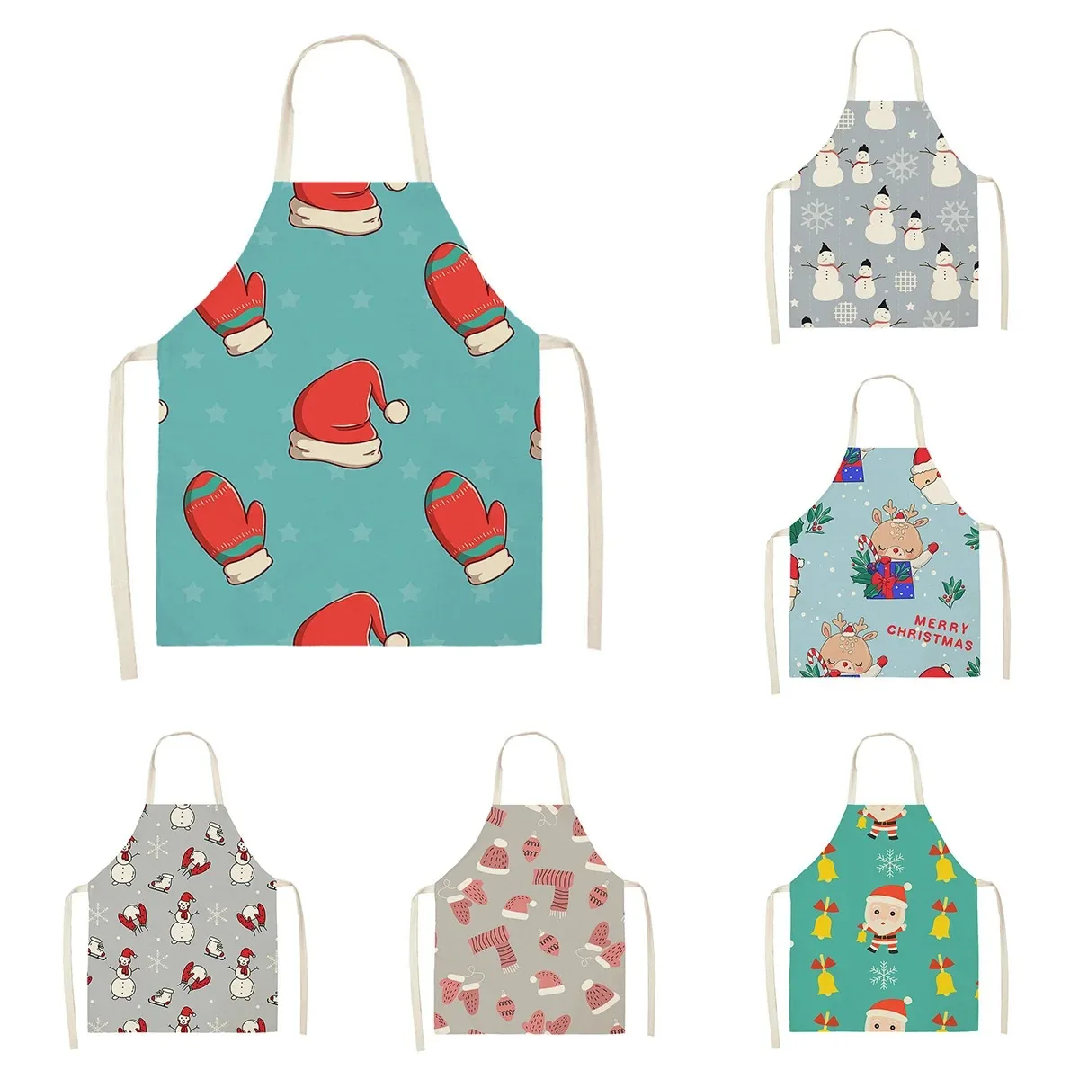 Eyelash Printed Kitchen Cooking Bibs for Kids Men Women Chef Cooking Aprons Clean Baking Accessories Kids Aprons