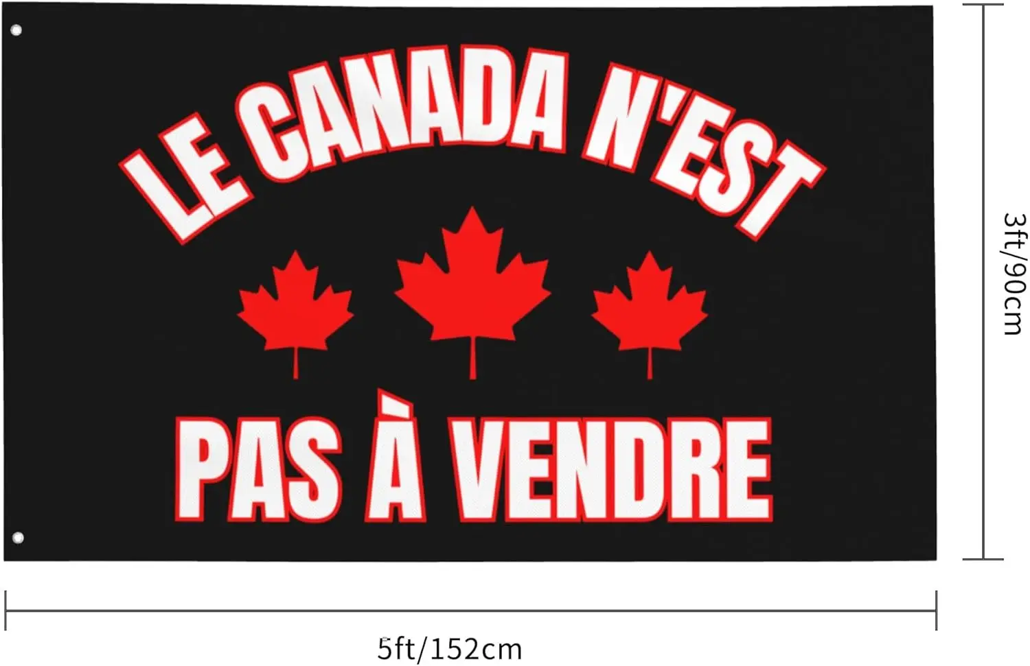 Flagicts 100% Polyester Le Canada N'Est Pas à Vendre Flag