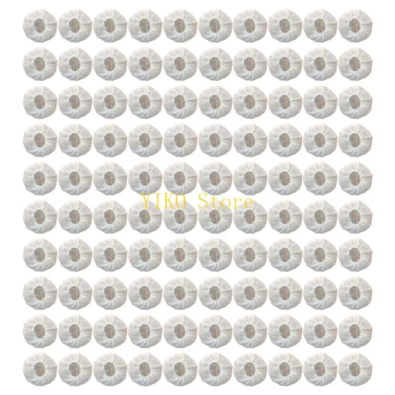 K32C Clear Bag Headphone Ear Covers, Disposable Nonwoven 10-12 Standard Fit Covers, 50 Pair for Shared Headphones