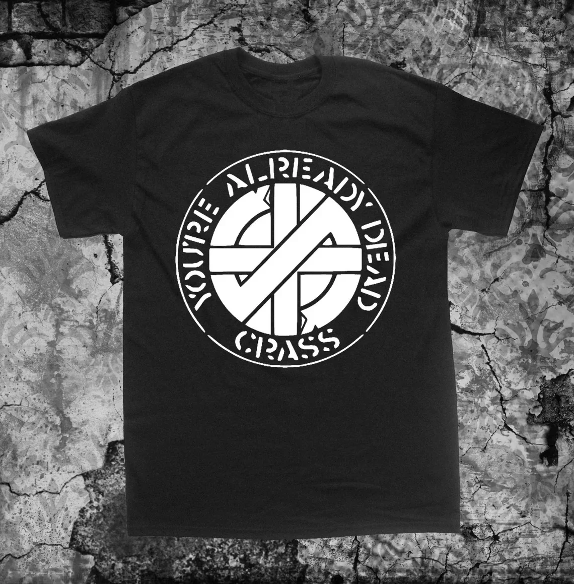 Crass 100% Cotton T Shirt Crust Anarcho Punk Rudimentary Peni Amebix Disorder Subhumans Dirt Icons of Filth Nausea Black Flag