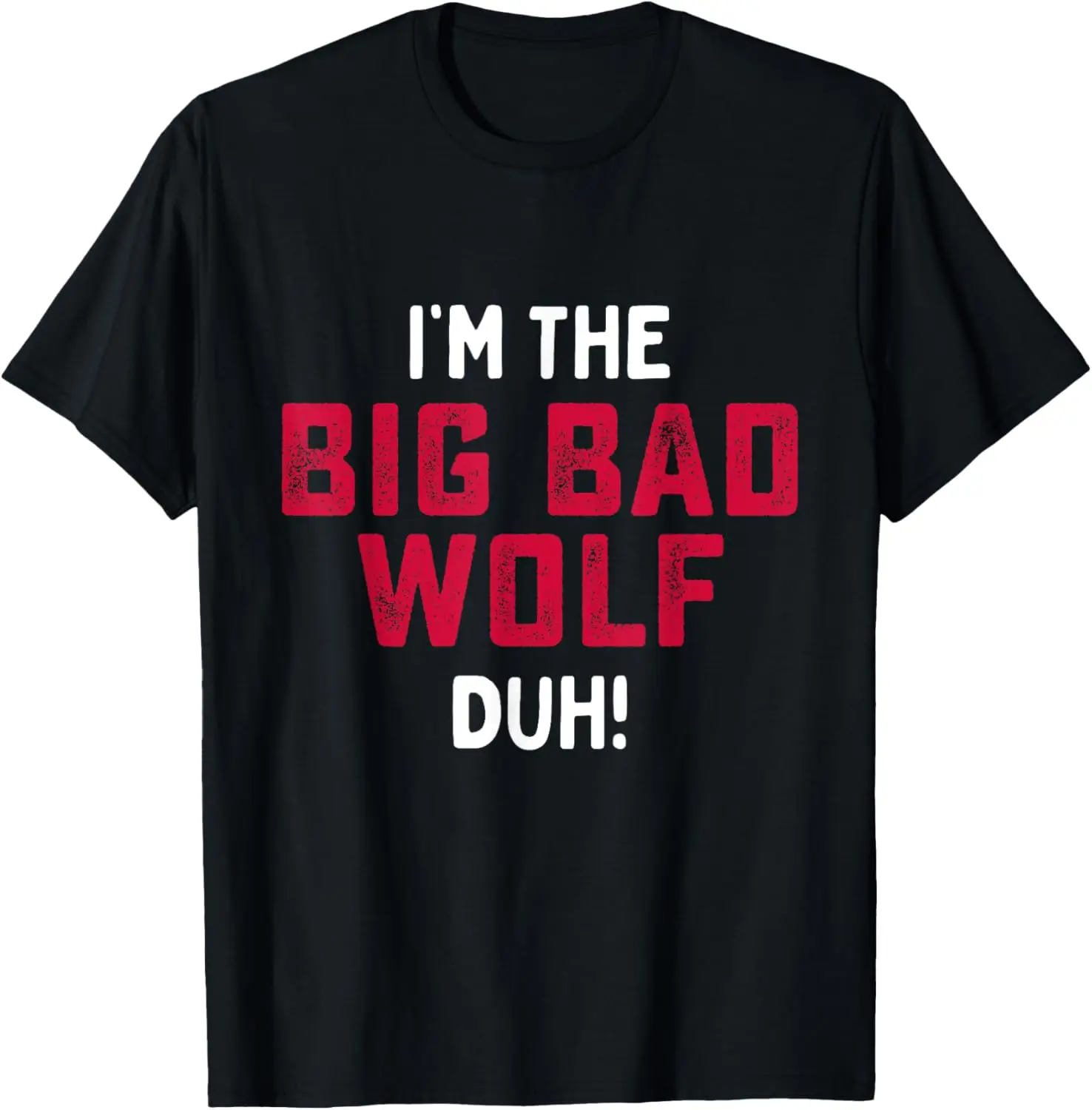 Ich bin der schlechte Wolf. Lustiges Halloween-Kostüm-T-Shirt mit letzten Minute