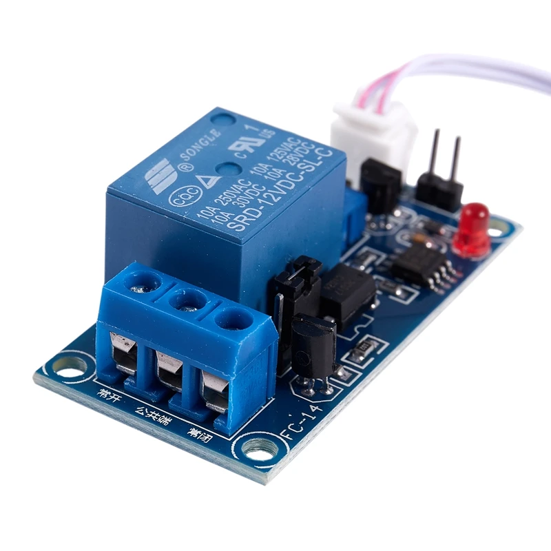 2X DC 12V Photoelectric Switch Sensor Relay Module 50Mmx25mm W 2 Cable