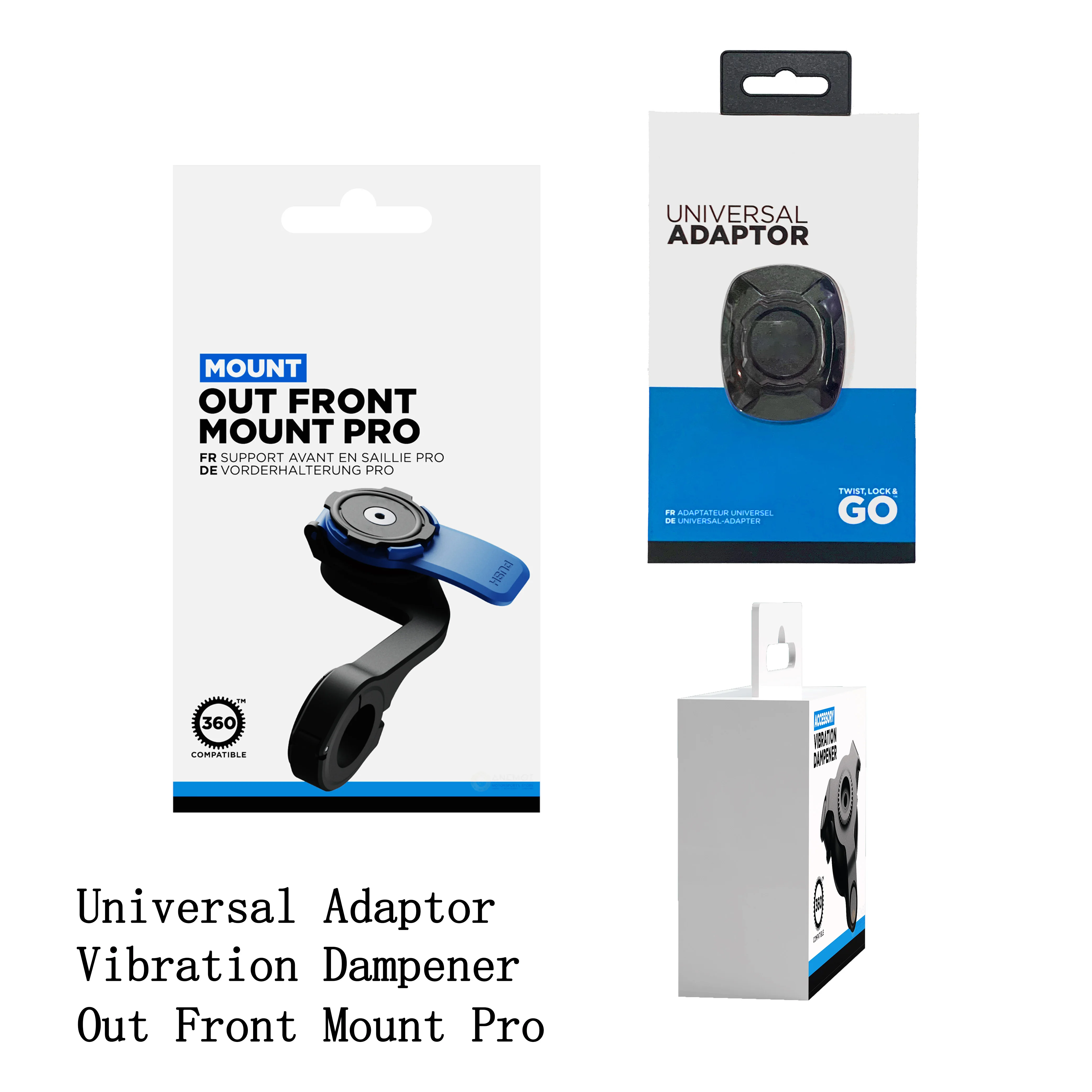 

Motorcycle Phone Mount Kit-Out Front Mount Pro Universal Adaptor Vibration Dampener