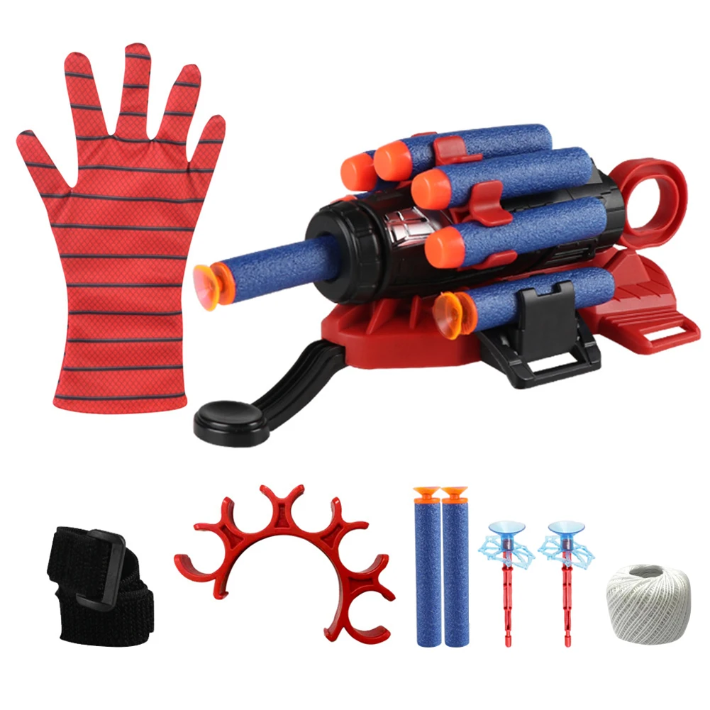 

Cosplay Glove Launch Distance 5m Wrist Web Shooter Toy Set Funny Decoration Wrist Best Gift for Kids Child