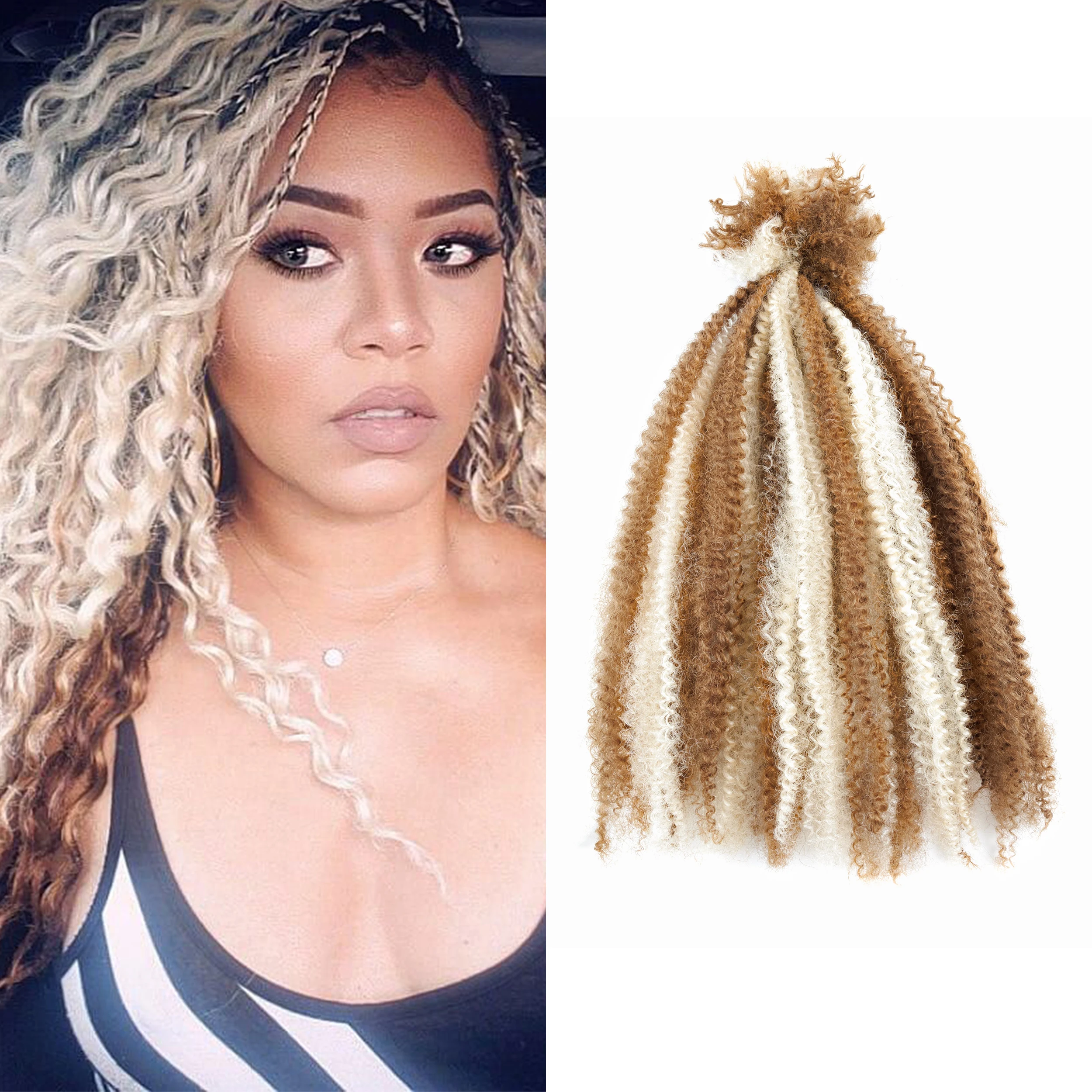 

Мерчики производит Vingen En Afrique # P27-613 Mche Semie Naturelle 5050, синтетическая смесь волос для косичек