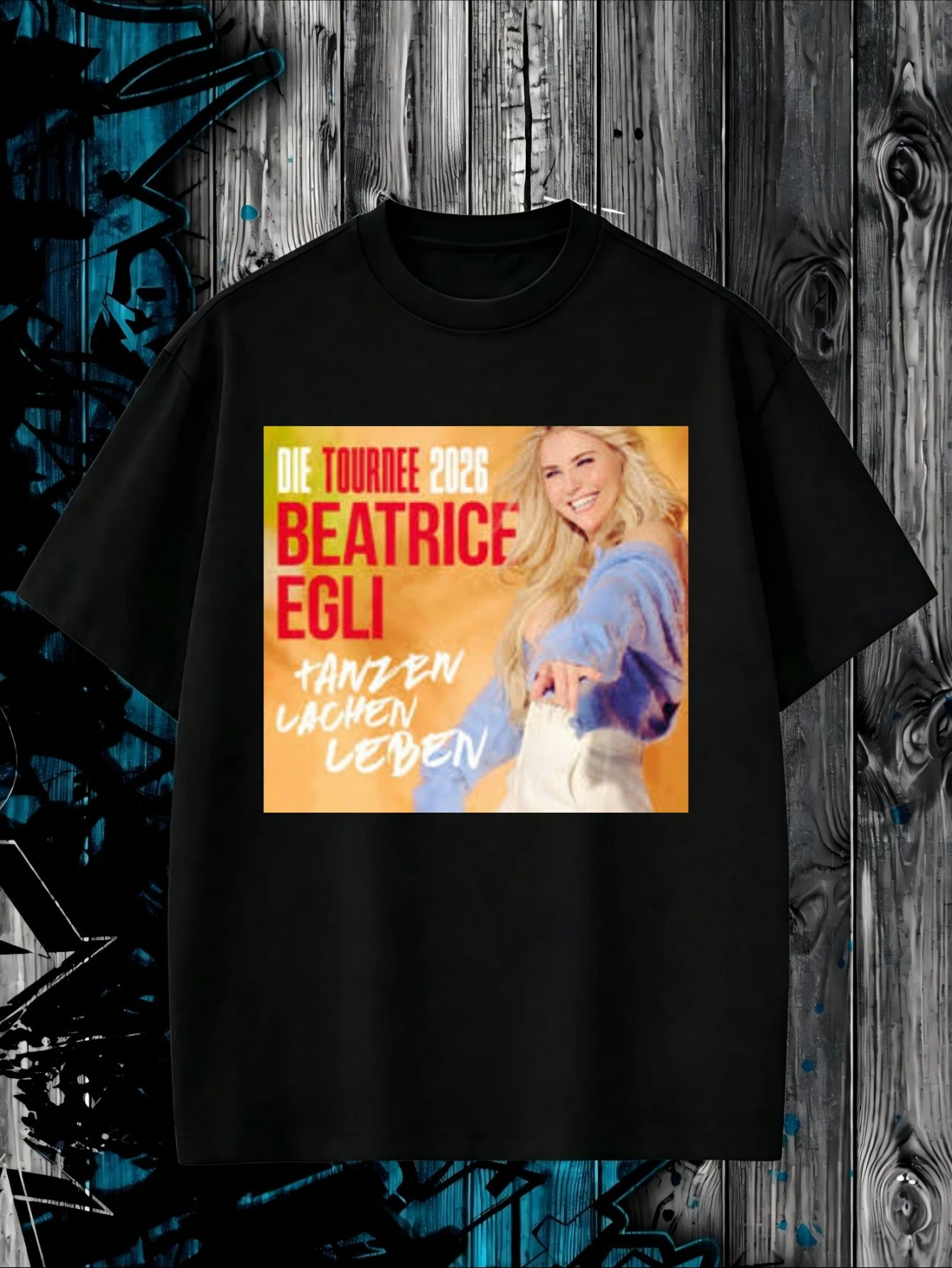 Beat Ri Egli 2026 Tour Dance Laughter Lifestyle  Portrait T-shirt  German Schlager Singer Fan Retro Casual Loose-fitting T-shirt