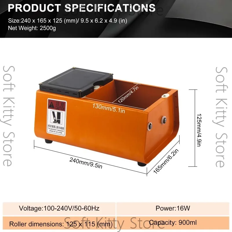 Mini Rotary Tumbler Polishing Machine for Jewelry Making Gold Silver Metal Finishing Barrel Polisher Tool