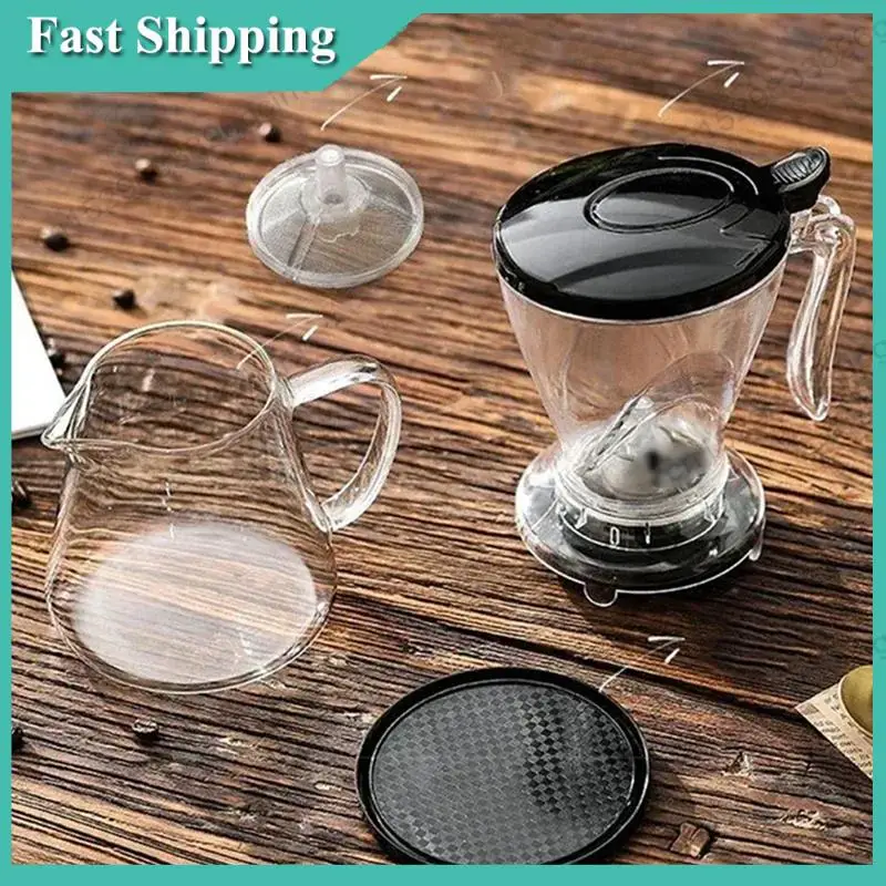 -BABQ Large-Capacity Coffee Filter Cup With Lid - Hand Brew Drip Coffee & Tea Infuser, Espresso Pot, Ideal For Ice Drinks