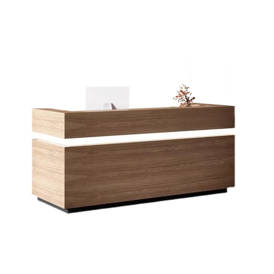 

&c High End Wooden Office Furniture Building Lobby Reception Desk Restaurant Cashier Counter Boutique Front Desk