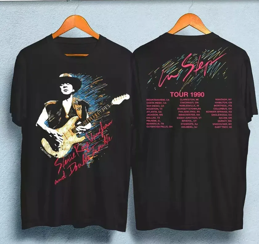 Винтажная футболка 90-х Vaughan Ray Stevie 1990 Tour, размер S-5XL