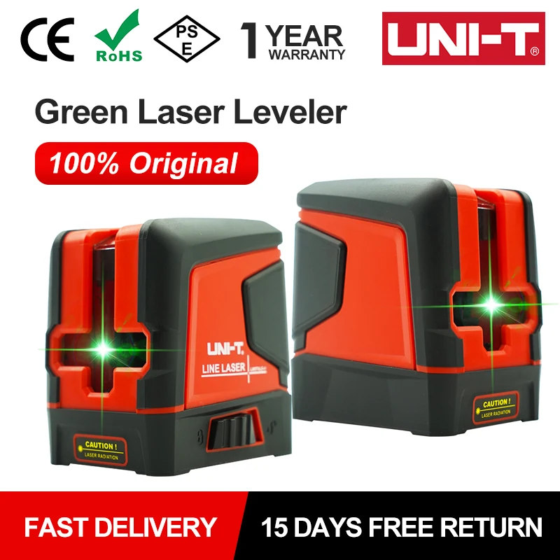 UNI-T LM570LD-II samopoziomujący poziom lasera 2 linia zielony Laser poziom lasera er pionowe poziome narzędzie do pomiaru linii krzyżowej