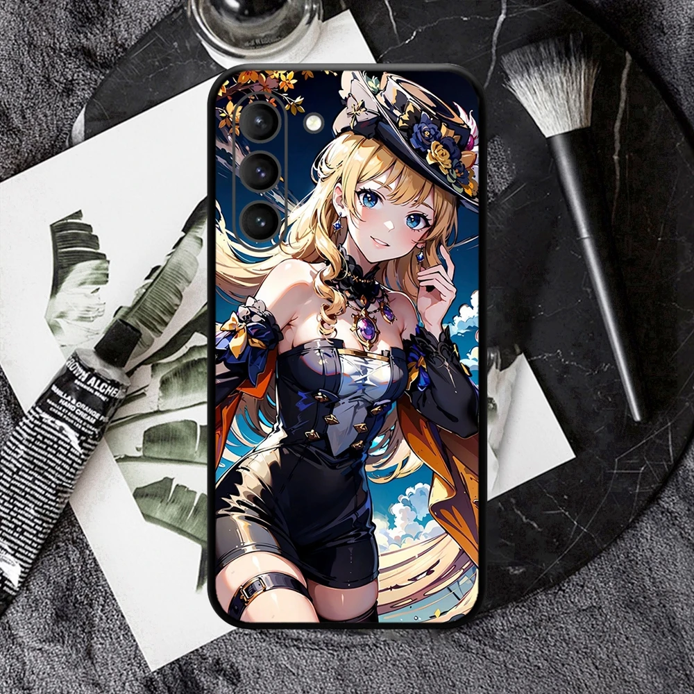 Navia Genshin Impact Geo Character 5 Stars Phone Case for SAMSUNG Galaxy S23 Ultra S22+ S21 FE S20 A54 Note20Plus A53