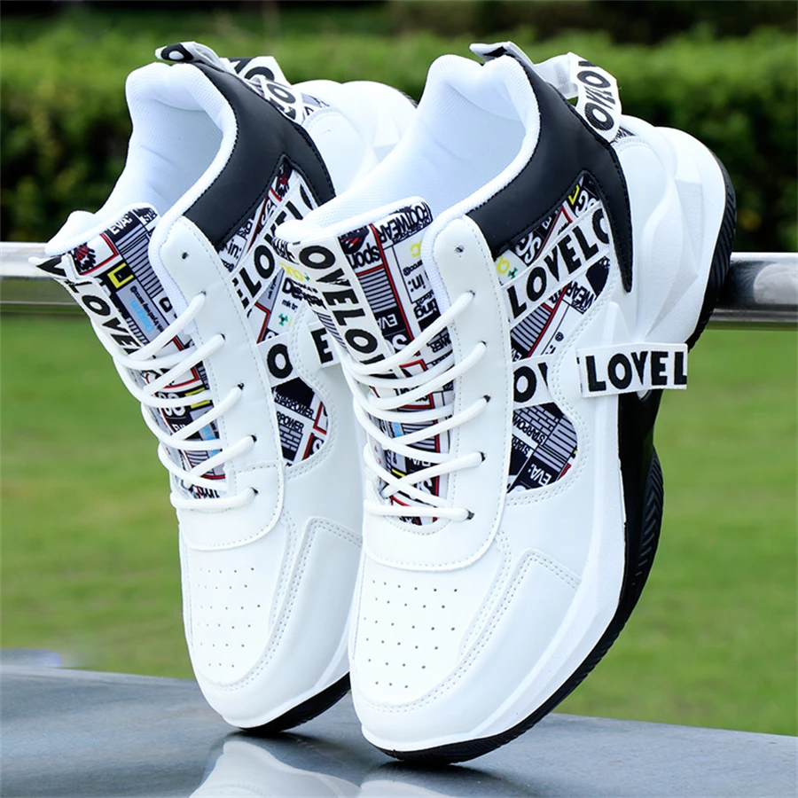 New Men Basketball Shoes Breathable Anti-slip Basketball Sneakers Women Autumn Gym Outdoor Sports Shoes White Orange Sneakers