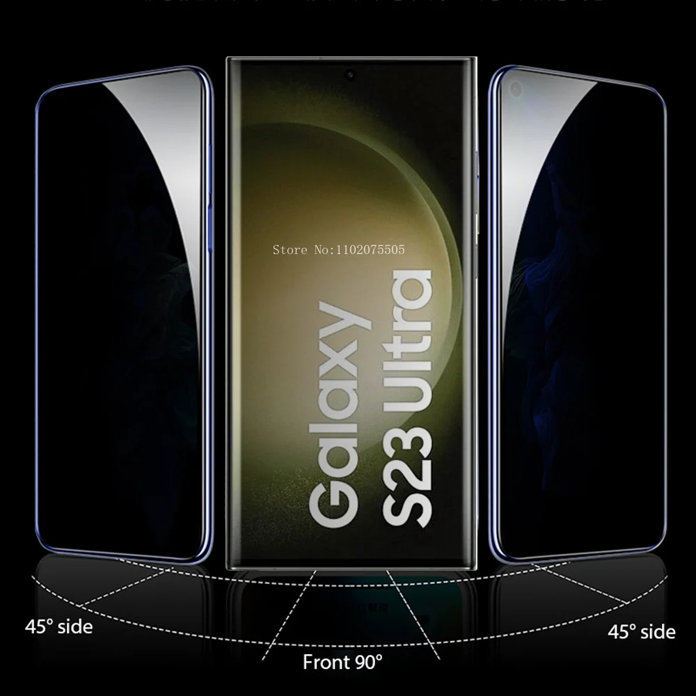 2PCS Privacy Protective Glass For Samsung Galaxy S23 Ultra Screen Protector On Sumsung S20 S21 S22 Ultra  Anti-Spy Tempered Flim image 2
