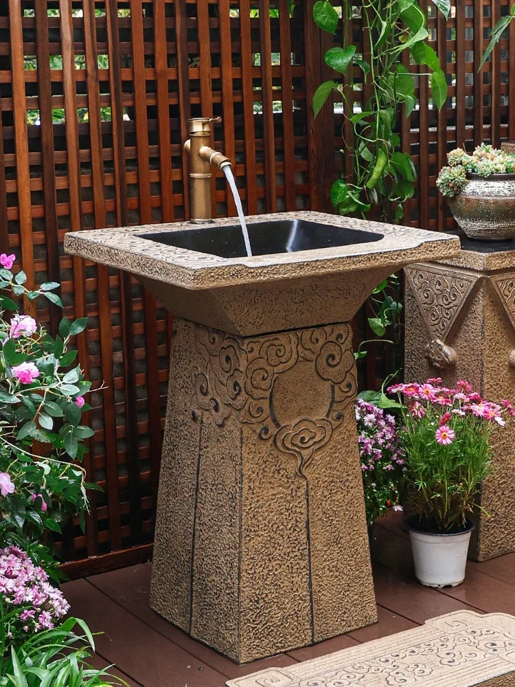 Outdoor courtyard wash integrated floor wash balcony garden outdoor wash column