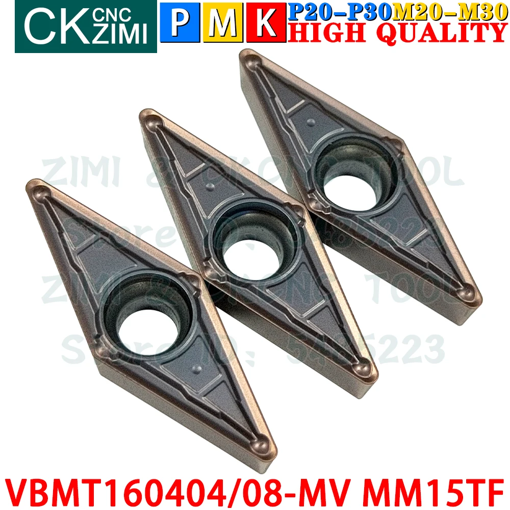 

VBMT160404-MV MM15TF VBMT160408-MV MM15TF Carbide Inserts External Turning Inserts Tools VBMT CNC Mechanical Lathe Cutting Tools