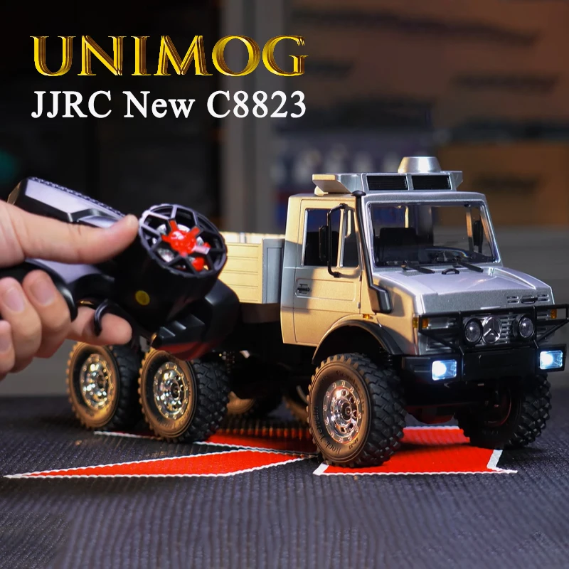 

JJRC Новый C8823 RC внедорожный автомобиль с дистанционным управлением 1:18 Unimog шестиколесный привод полная пропорция альпинистский автомобиль для мужчин