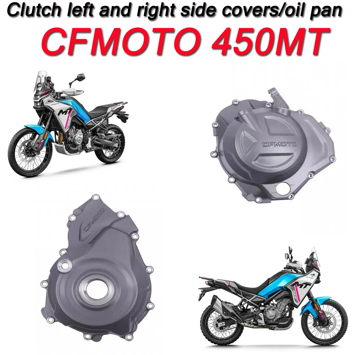 

Clutch left and right side covers/oil pan Fit For CFMOTO 450MT CF400-7 MT450 MT-450