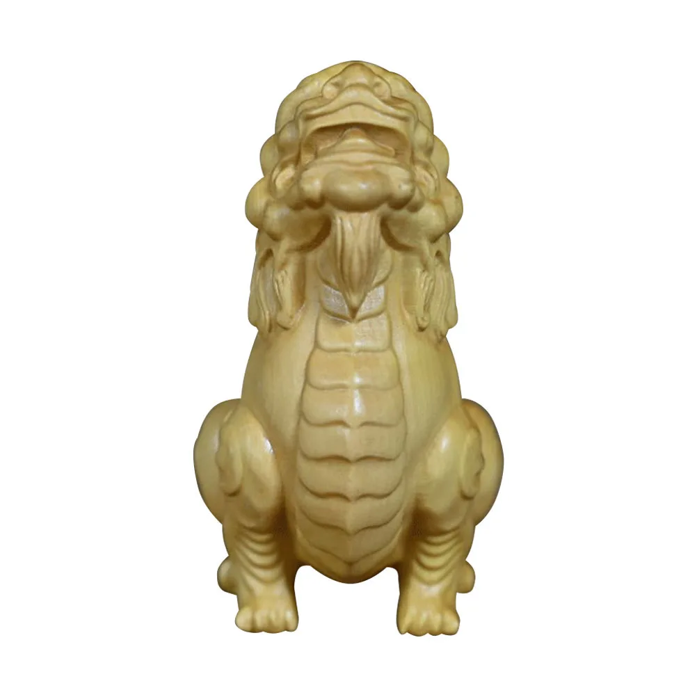 

Exquisite Desktop Wood Carving Decor Wood Handicraft Stylish Ornament Practical Office Desktop Decor Wooden Ornament