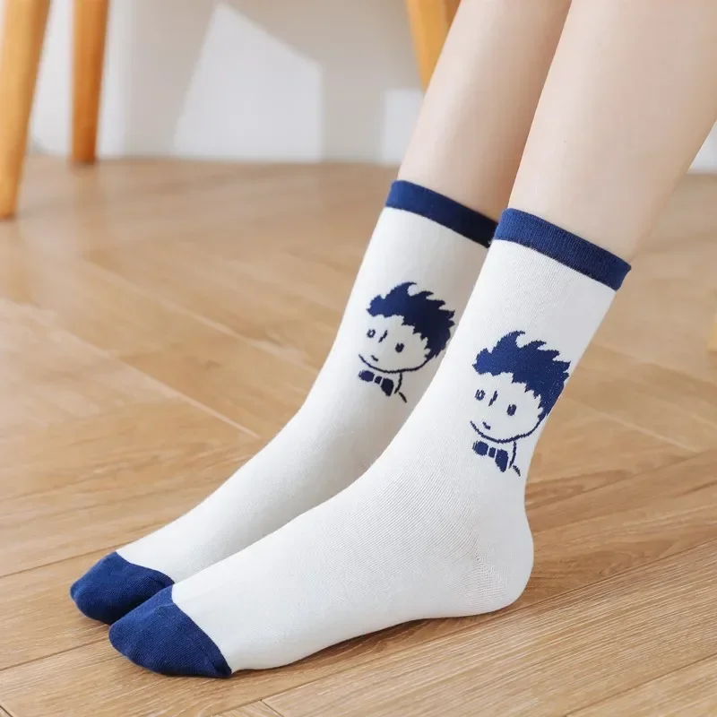 Autumn winter socks female cartoon head little prince blue stockings students' Harajuku lovely sweet Japanese lovers' tide socks