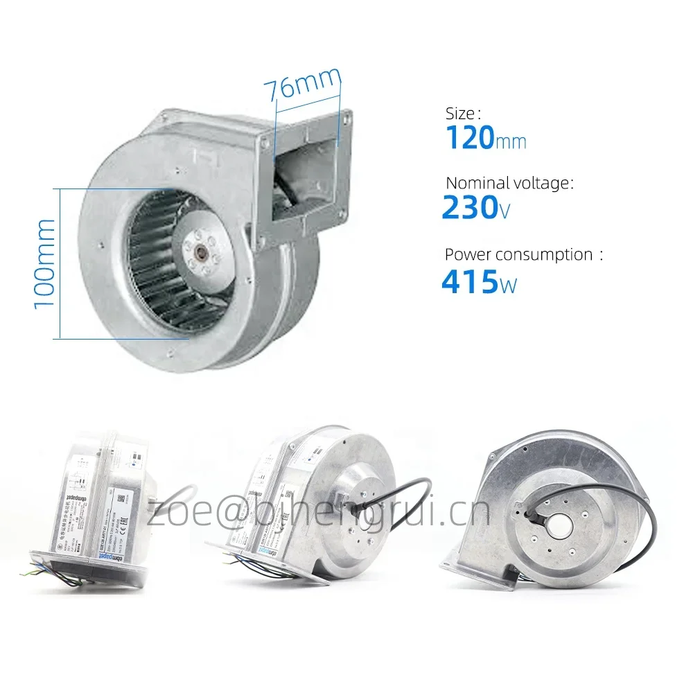 G2E120-AR77-01 230VAC 80/100W 2350/2450RPM Fresh Air System Air purification Blower Cooling Fan G2E120-AR77-A6