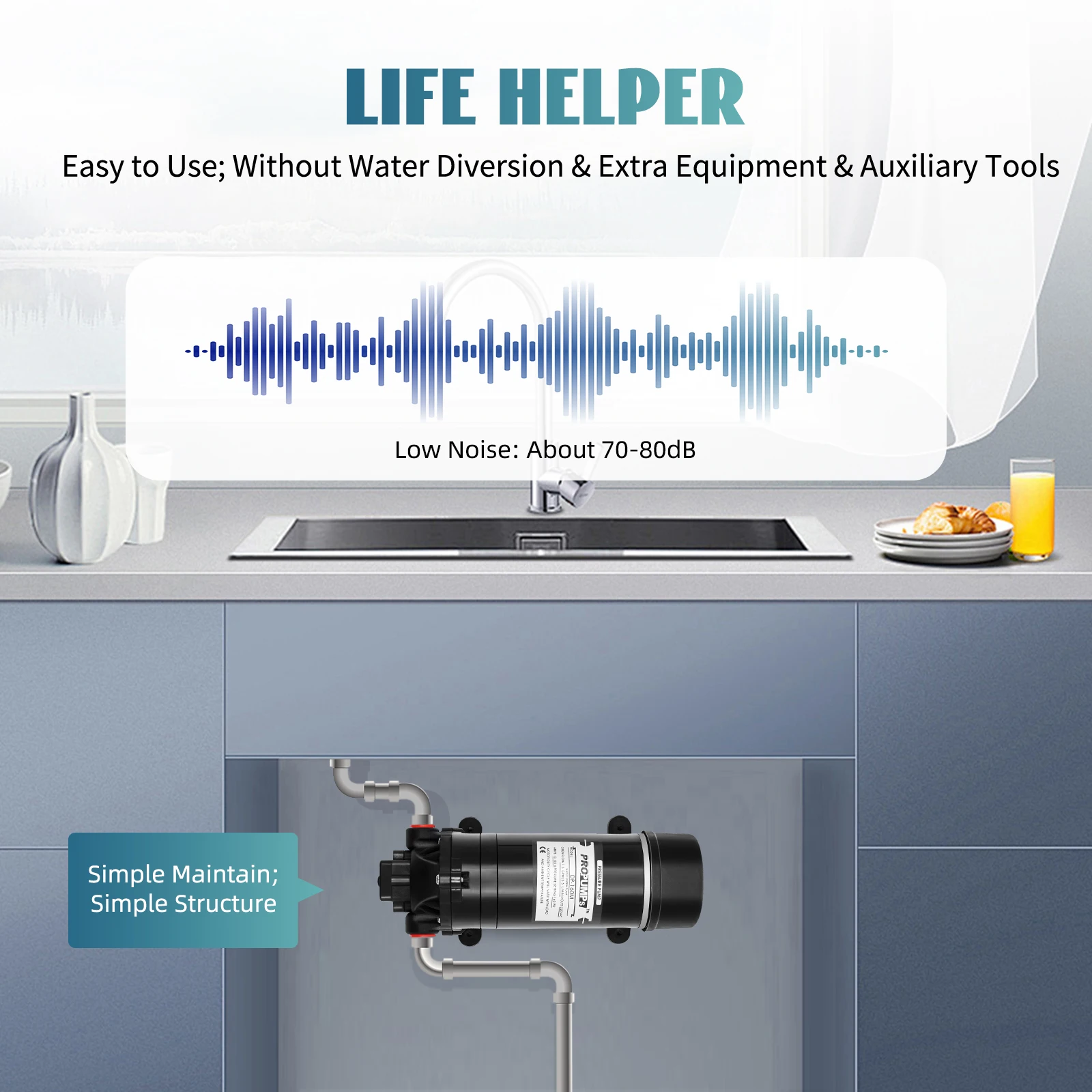 120W 160PSI Elektrische Wasserförderpumpe 1,4 GPM Selbstansaugende Membranpumpe für Hochdruckreiniger, Wohnmobile und landwirtschaftliche Sprühgeräte – Detail 5